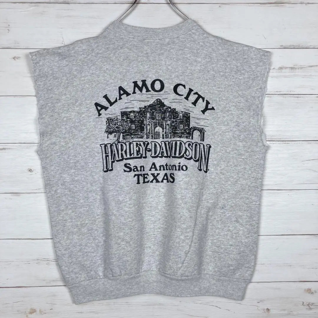 [Harley Davidson] Sleeveless sweatshirt ☆ Grey ☆ XL ☆ Texas