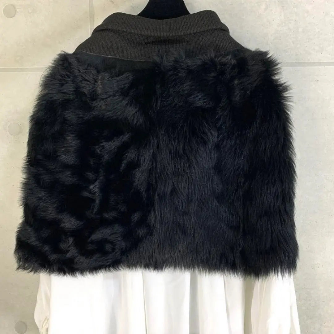 MARNI Capa de Piel Piel Cordero Furbest Beau Leather Talla 40 | MARNI ラムレザー ファーベスト 子羊革レザーケープ 40サイズ