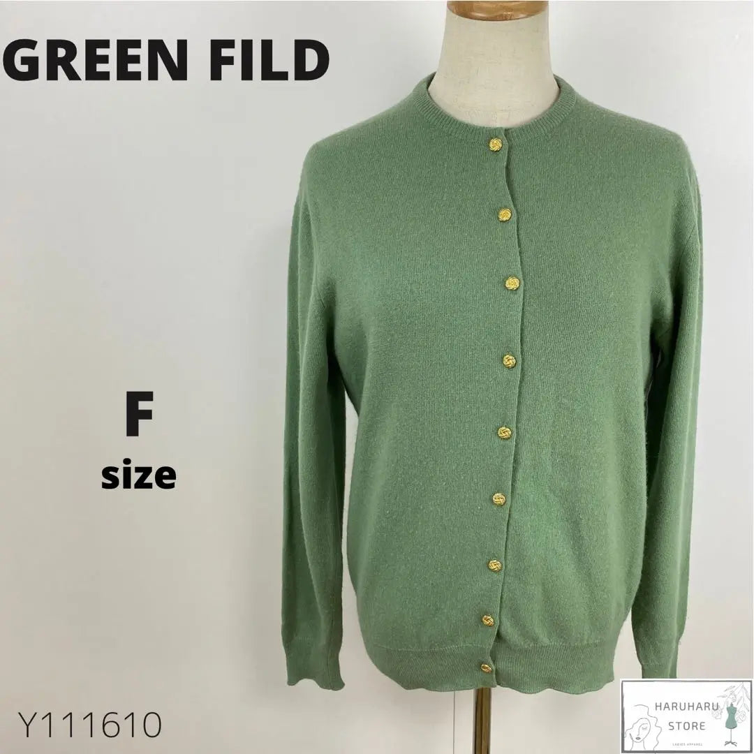 Vintage GREEN FILD Cardigan Tops Ensemble