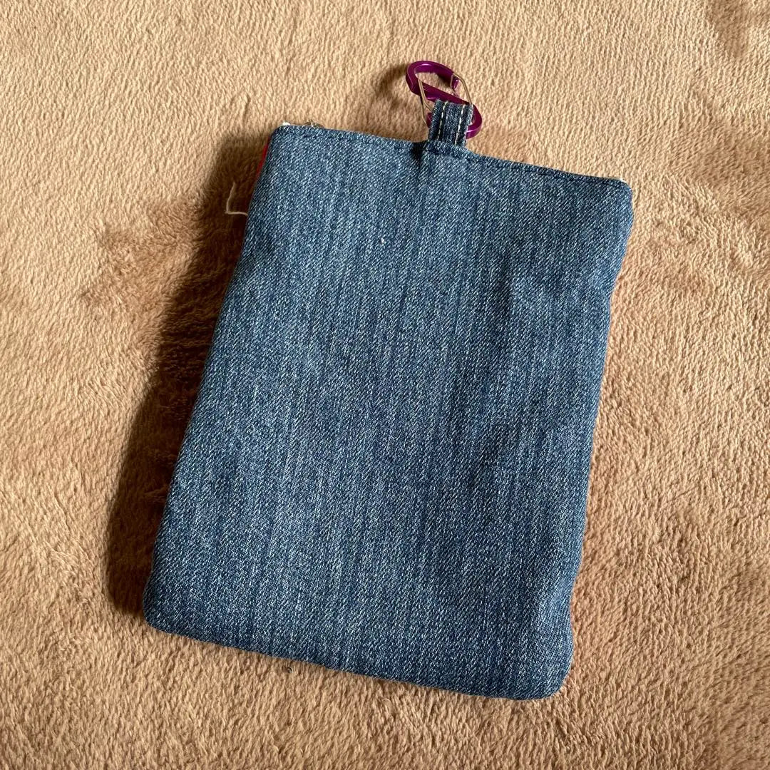 Handmade denim remake waist pouch