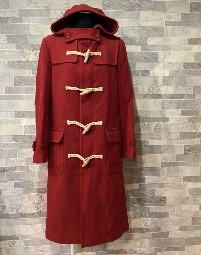 INED | Ined Long Duffle Coat Wool Red 2 ✨ Highly recommended✨