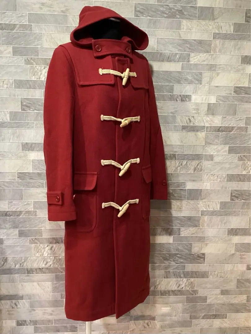 INED | Ined Long Duffle Coat Wool Red 2 ✨ Highly recommended✨