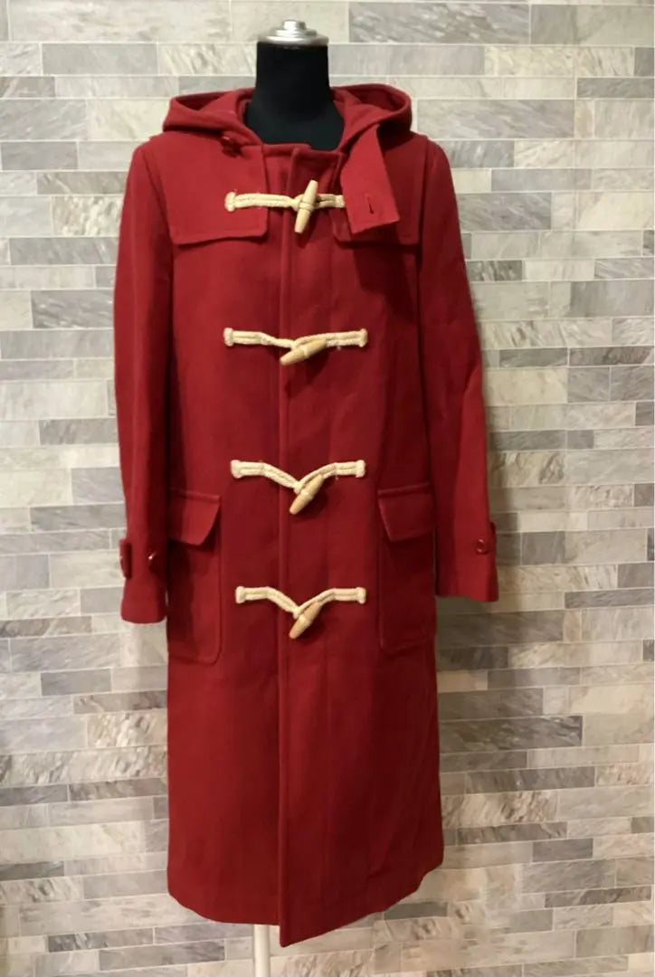 INED | Ined Long Duffle Coat Wool Red 2 ✨ Highly recommended✨