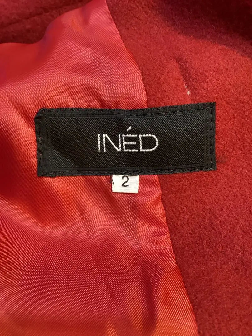 INED | Ined Long Duffle Coat Wool Red 2 ✨ Highly recommended✨