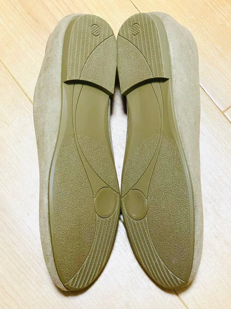 Brand new and unused with tag Muji brushed flat shoes that are easy to wear, dark beige 25cm