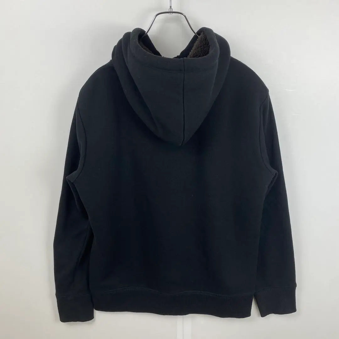 UNIQLO Boas Sweat Full Zip Hoodie Cold Protection Versatile Black