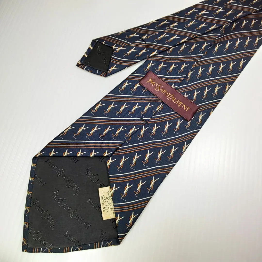 [Extremely beautiful] Yves Saint Laurent [YSL all logo] Tie