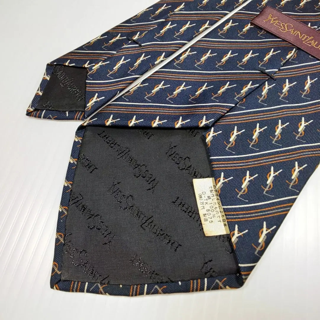 [Extremely beautiful] Yves Saint Laurent [YSL all logo] Tie