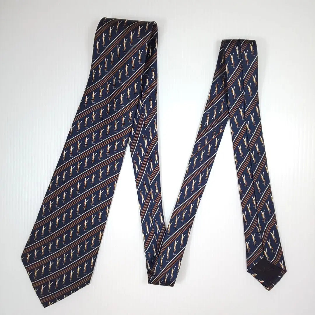 [Extremely beautiful] Yves Saint Laurent [YSL all logo] Tie