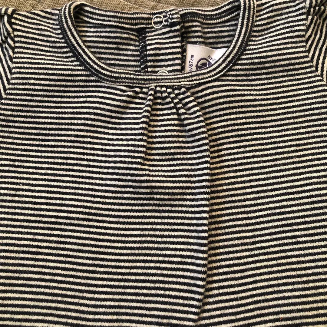 Camisa de manga larga con borde Petit Bateau para 6 meses 60-70 cm