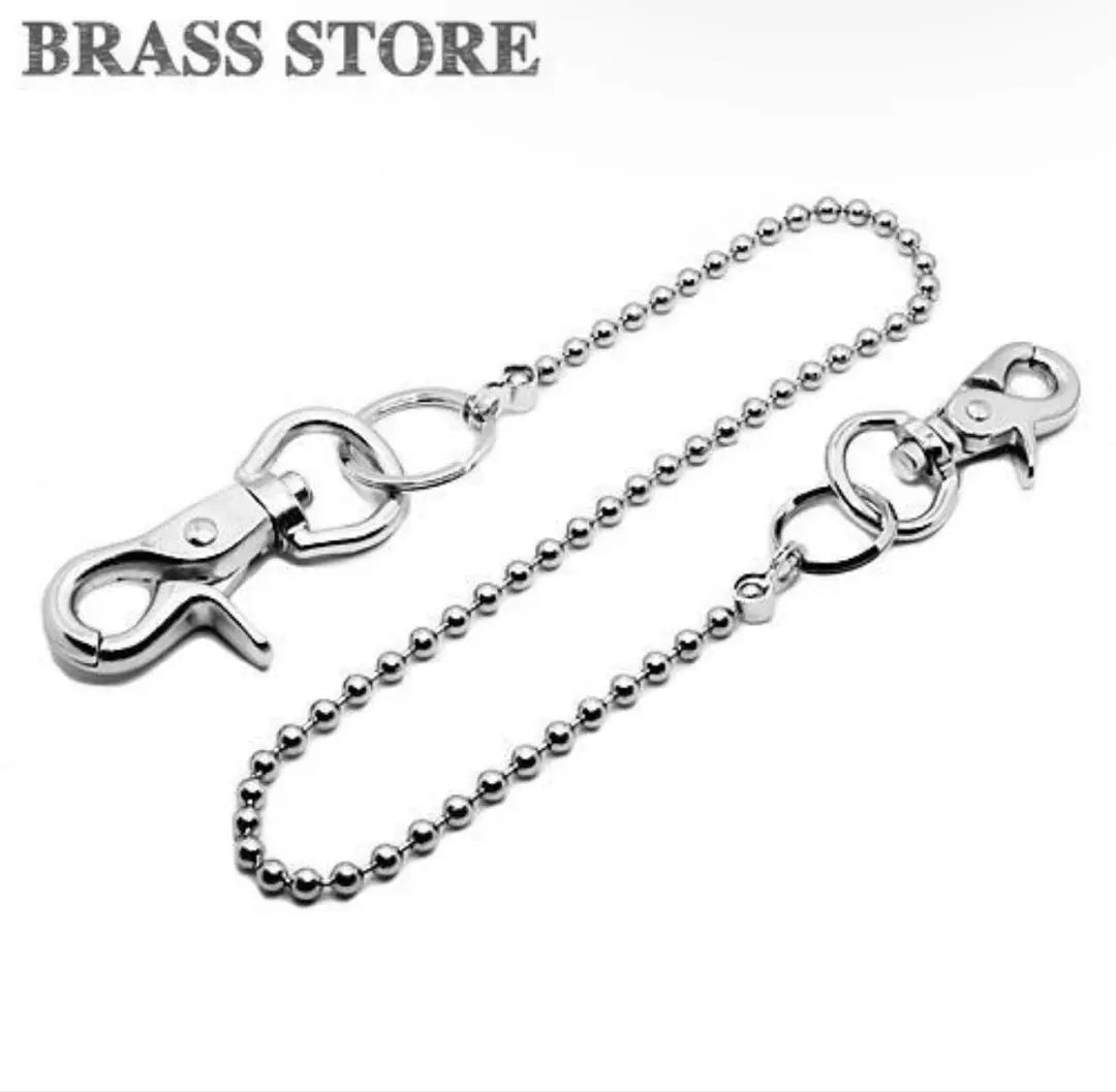 Long 50cm Ball Chain Wallet Rope Silver (Both Ends)