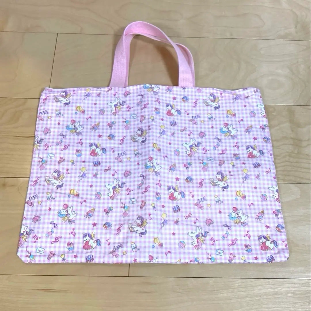 Picture book bag, unicorn, pink