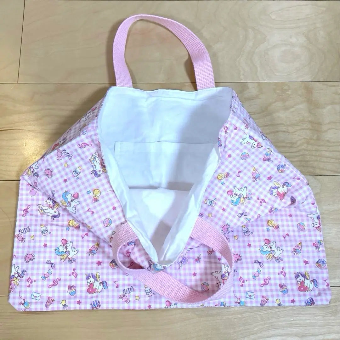 Picture book bag, unicorn, pink