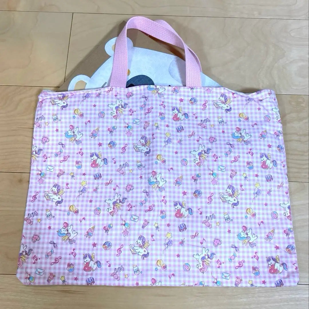 Picture book bag, unicorn, pink