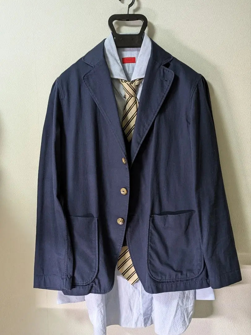 ☆Lardini Men's Tailored Jacket Navy M New Logo