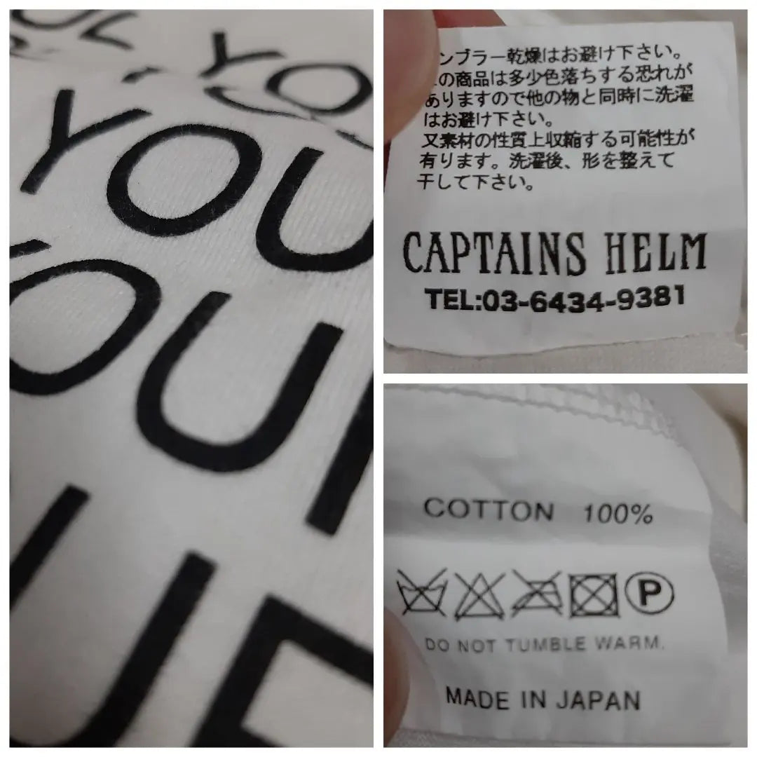 captains helm long t M sleeve switching ribbed sleeves made in Japan