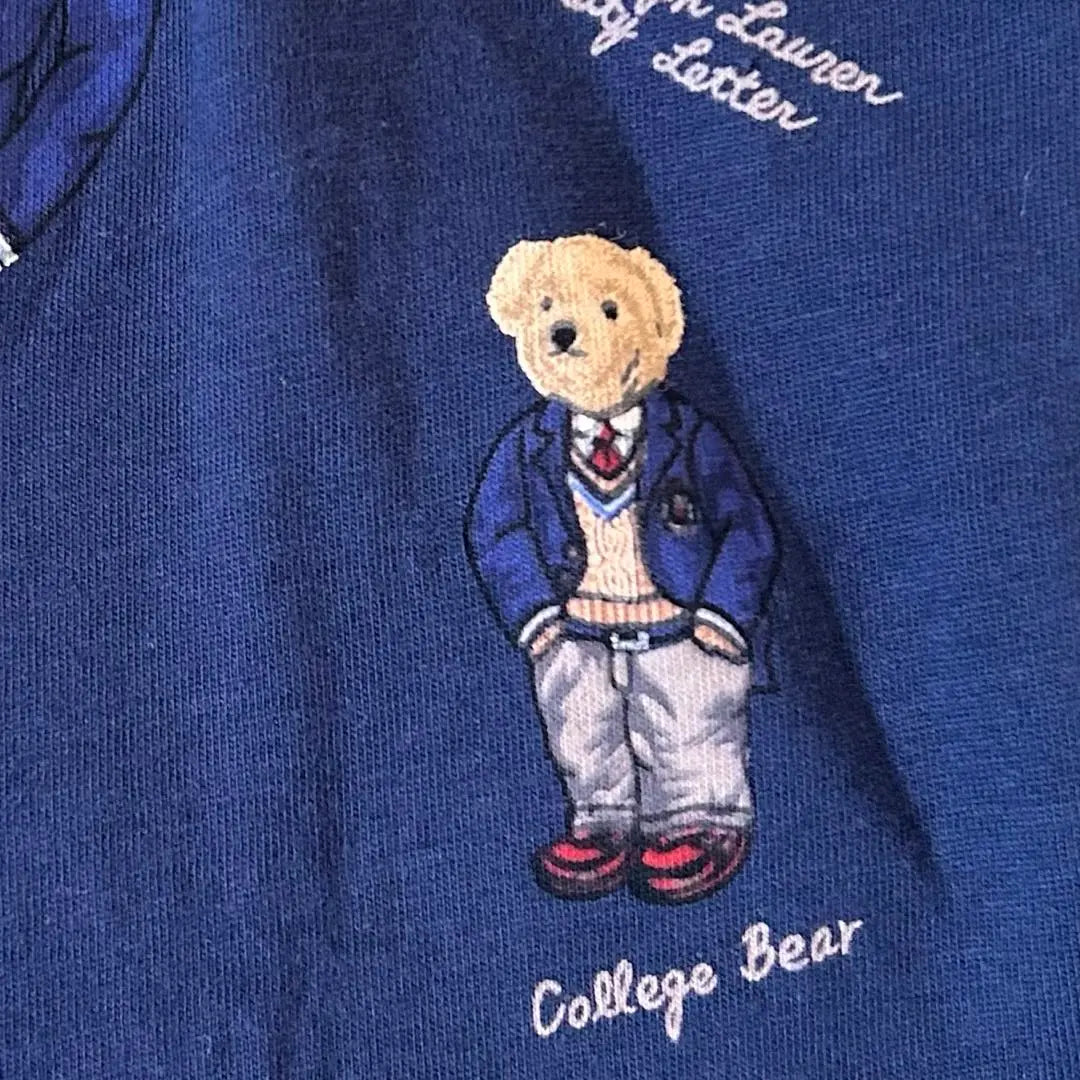 ✨Good condition✨Polo Ralph Lauren❣️Polo Bear T-shirt Short sleeve Bear print All-over pattern