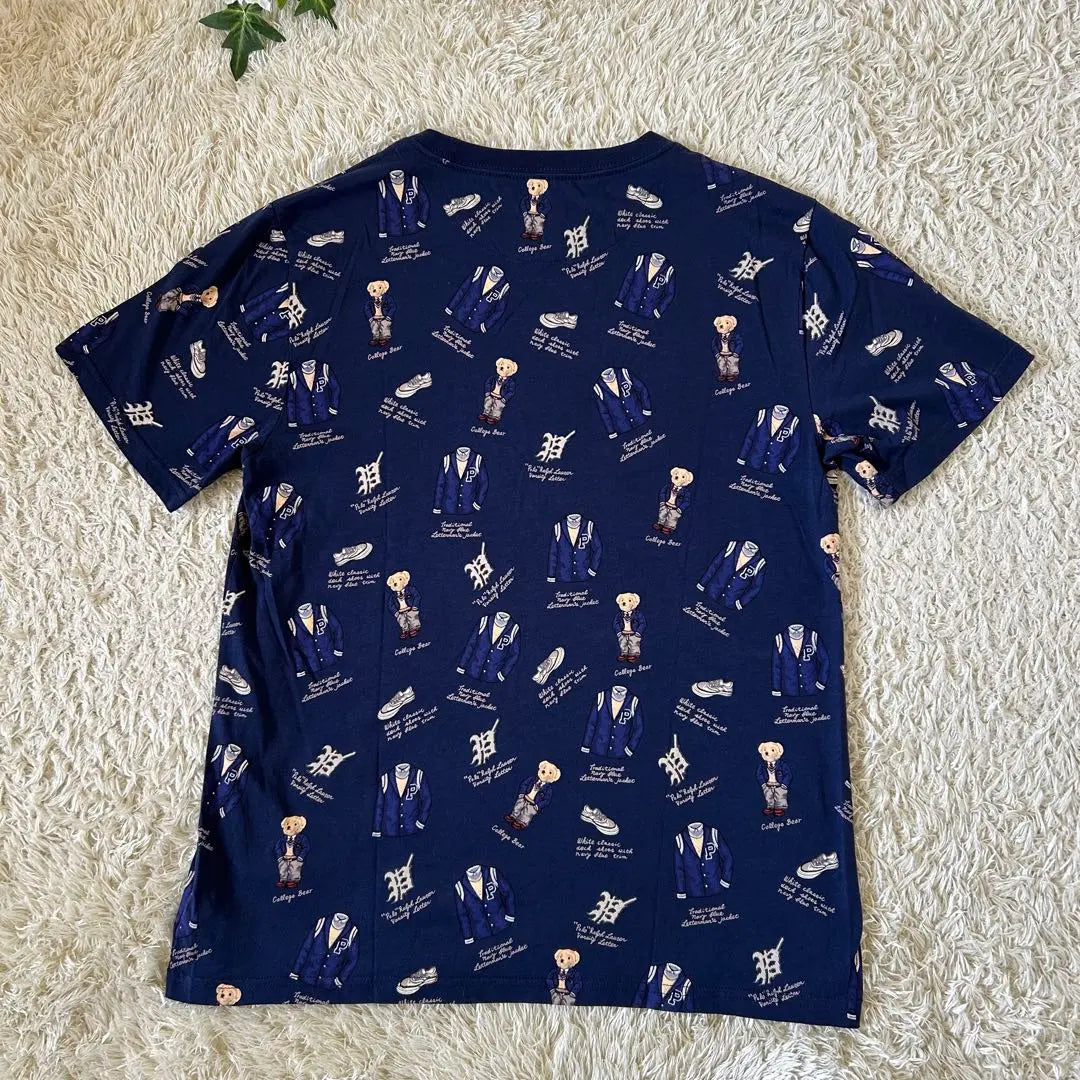 ✨Good condition✨Polo Ralph Lauren❣️Polo Bear T-shirt Short sleeve Bear print All-over pattern