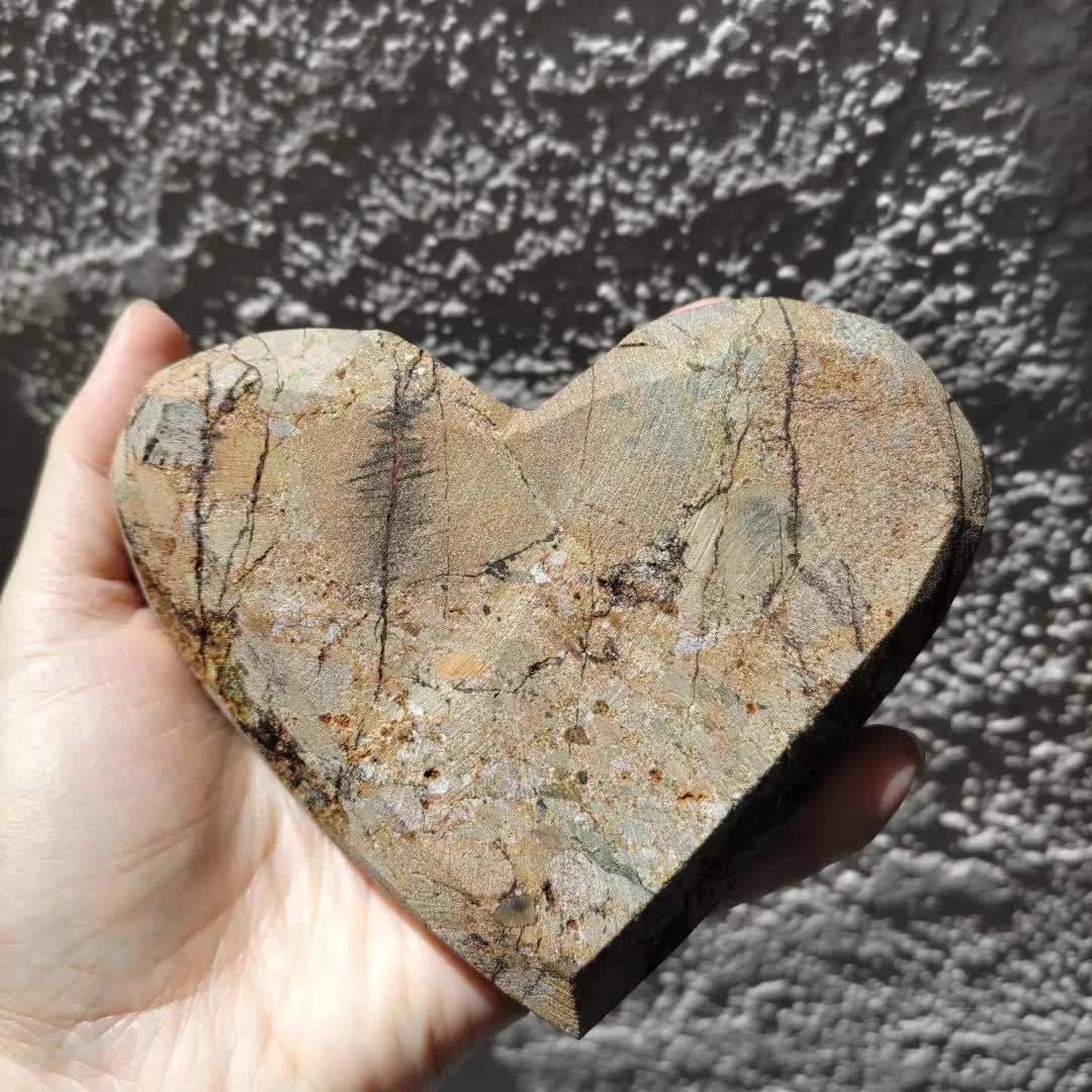 Corazón de aragonito azul (grande) Piedra cruda