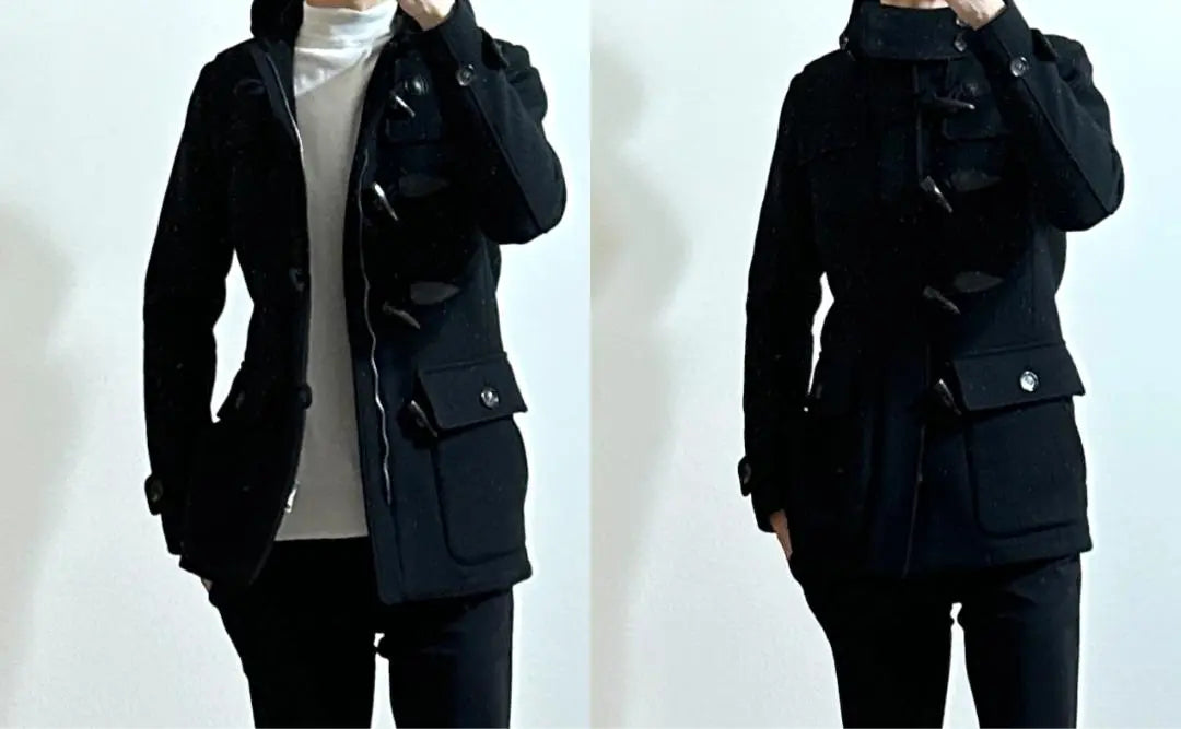 Regular price: 137,000 AKM DOUBLE MELTON DUFFLE Coat M Black