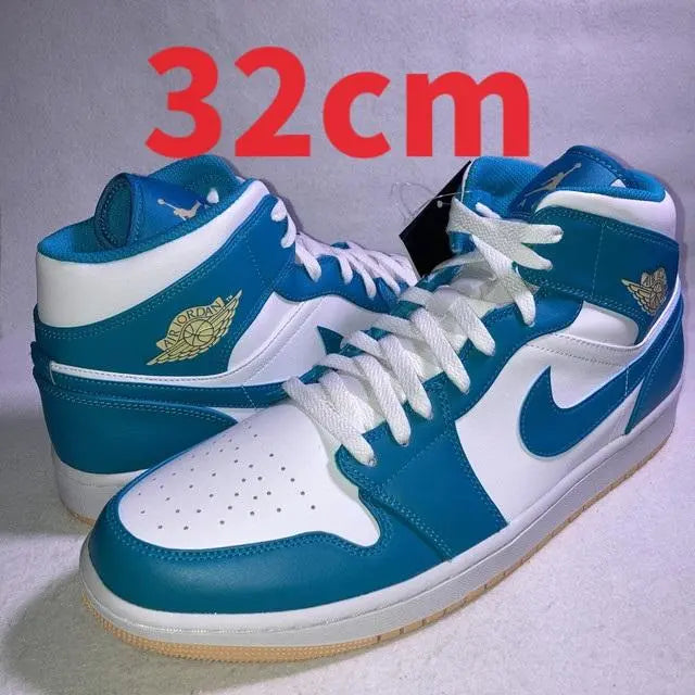 Air Jordan 1 MID Light Blue Light Blue White 32cm Boxed