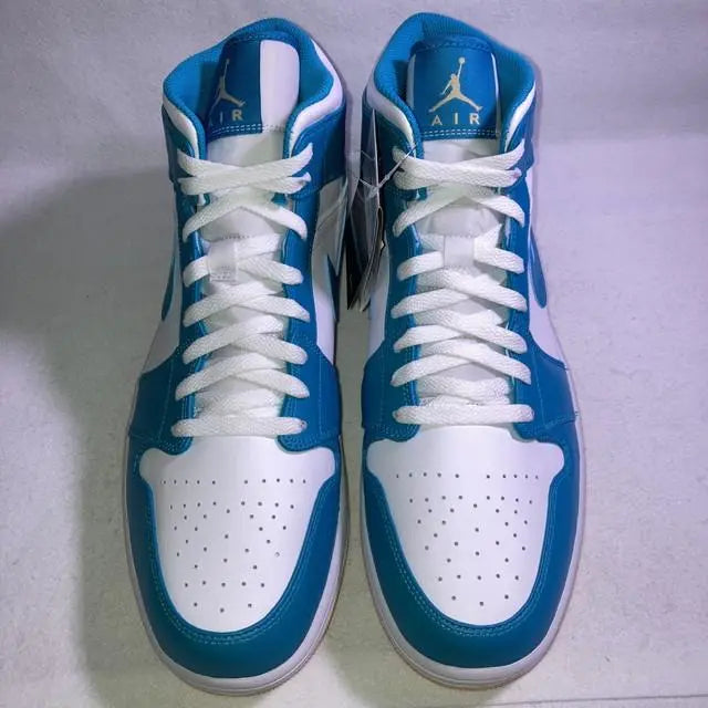 Air Jordan 1 MID Light Blue Light Blue White 32cm Boxed