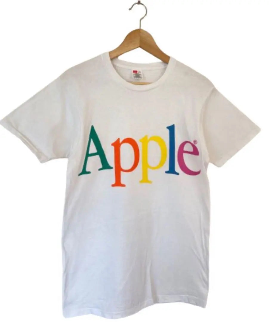 Camiseta corporativa con el logotipo de Apple y arcoíris para hombre M