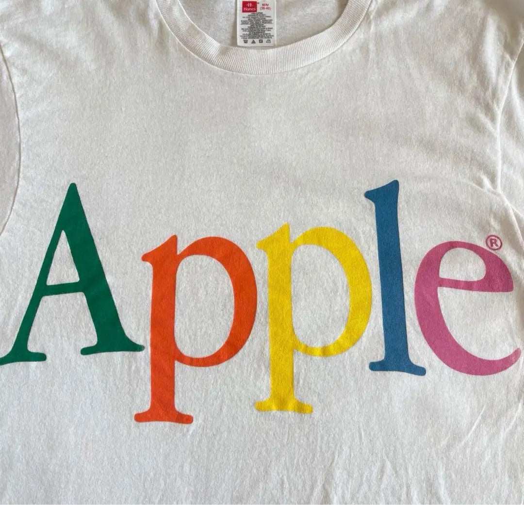 Camiseta corporativa con el logotipo de Apple y arcoíris para hombre M