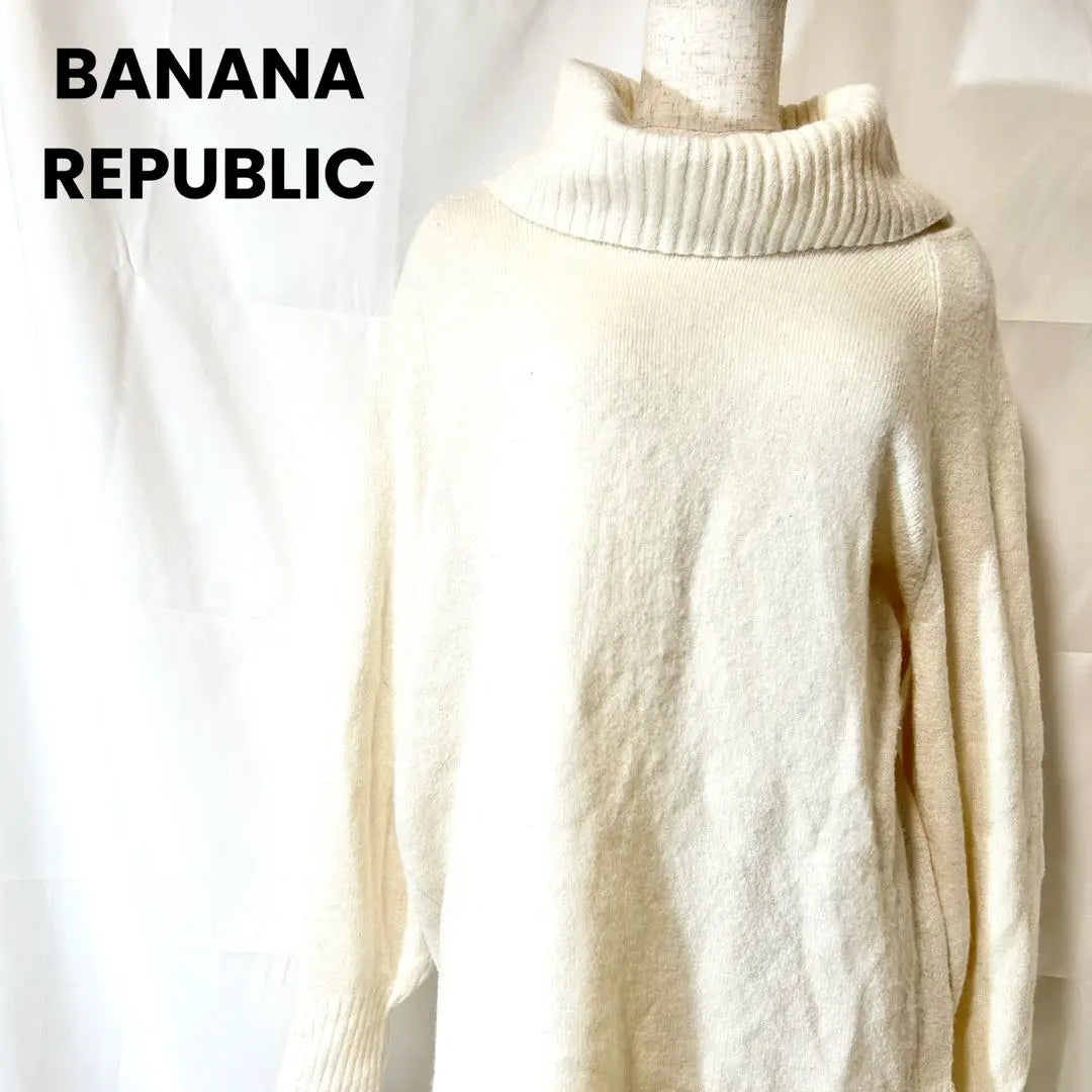 BANANA Republic Sweater Turtle Neck White M [097] | BANANA REPUBLICセーター　タートルネック　ホワイト　M 【097】