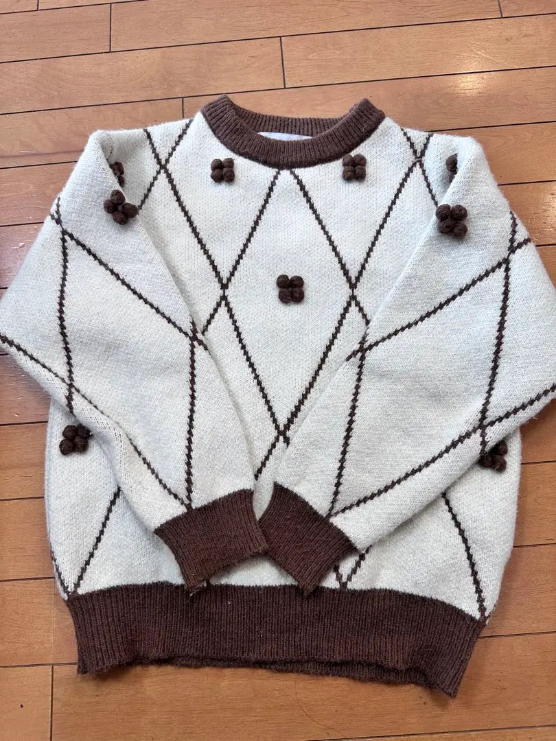 DHOLIC Diamond Pattern Sweater