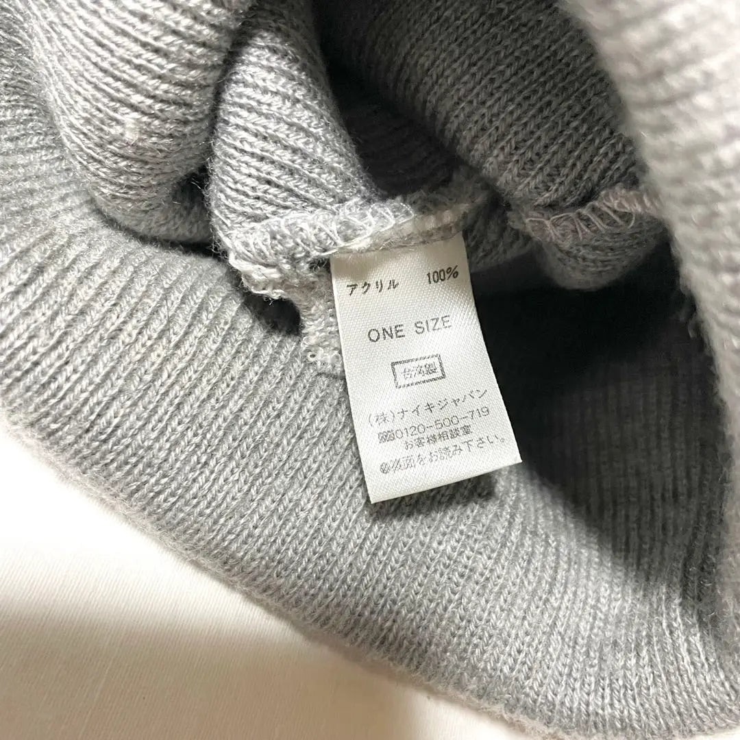 NIKE Nike Knit Cap Beanie Gray Solos Wash Gray White | NIKE ナイキ ニットキャップ ビーニー グレー ソロスウォッシュ 灰色 白色