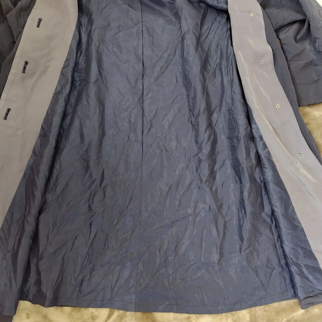 Ladies/nylon jacket coat/thin/navy x gray/gold buttons