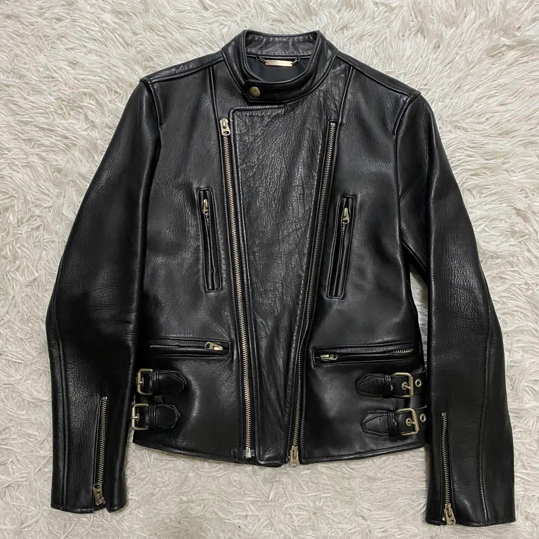 Beautiful People Horse Leather Single Rider Jacket Size M Black