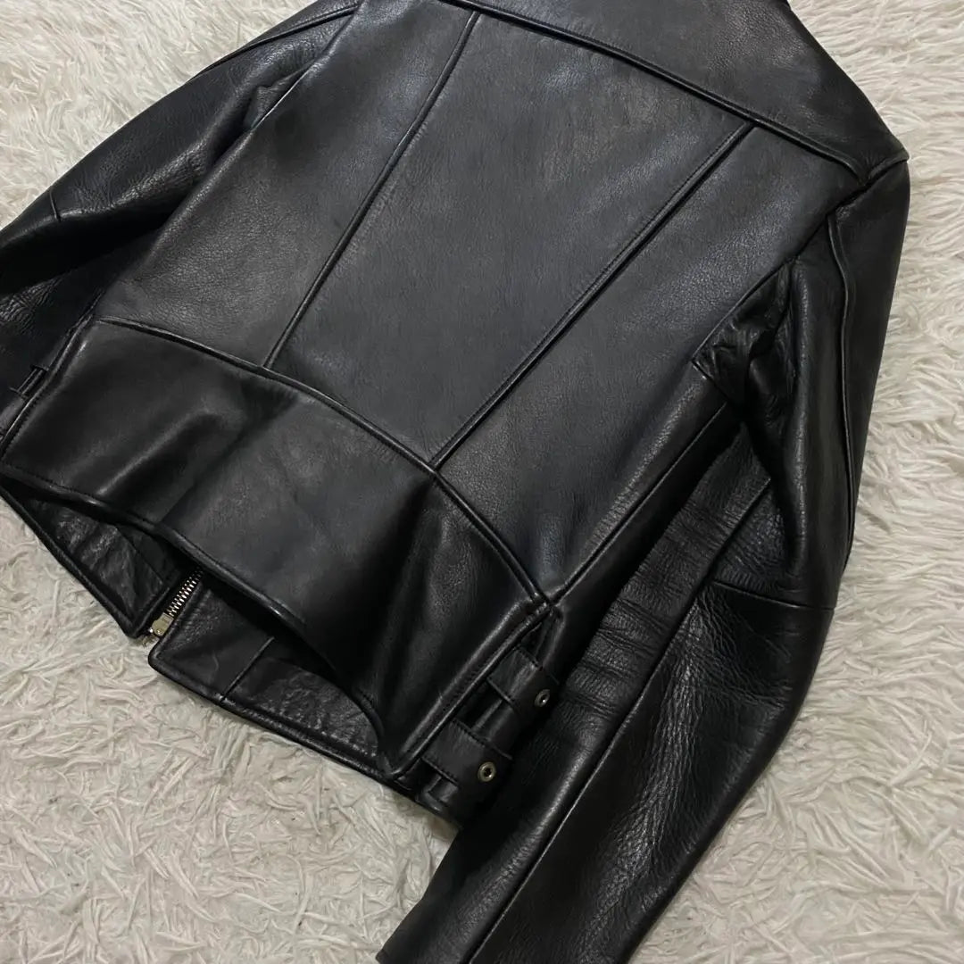 Beautiful People Horse Leather Single Rider Jacket Size M Black