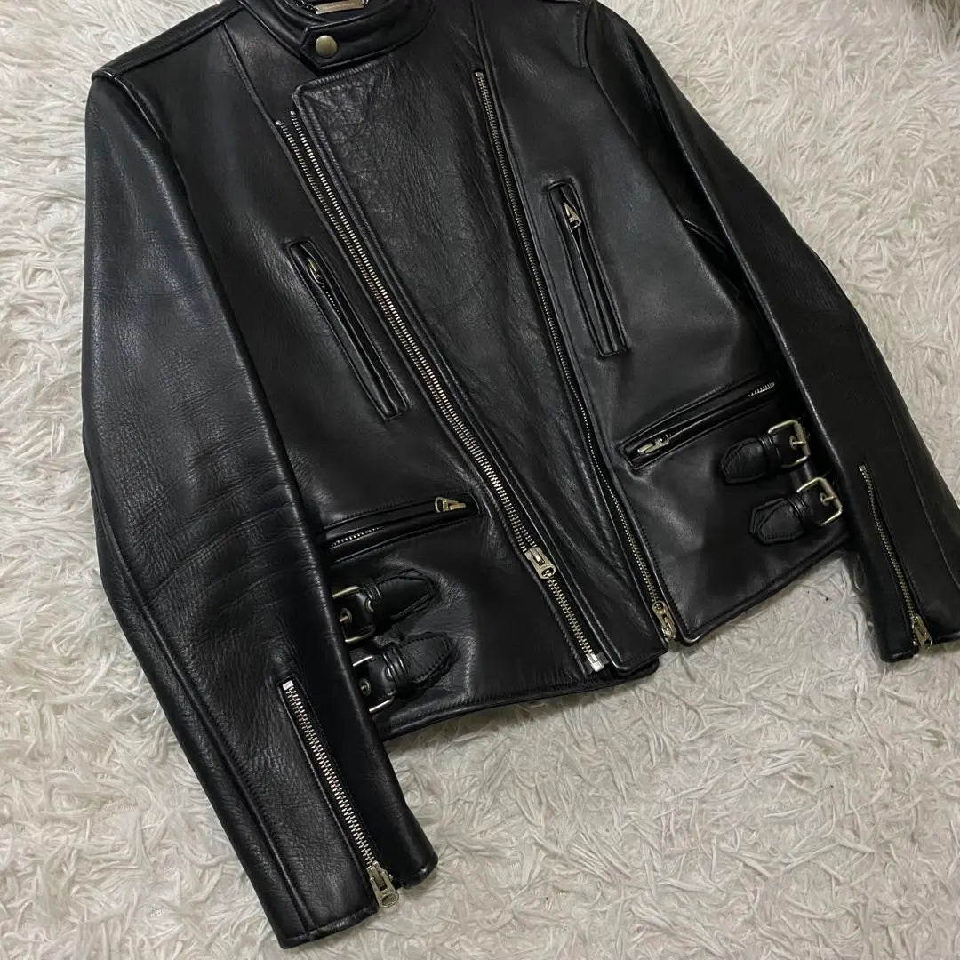 Beautiful People Horse Leather Single Rider Jacket Size M Black