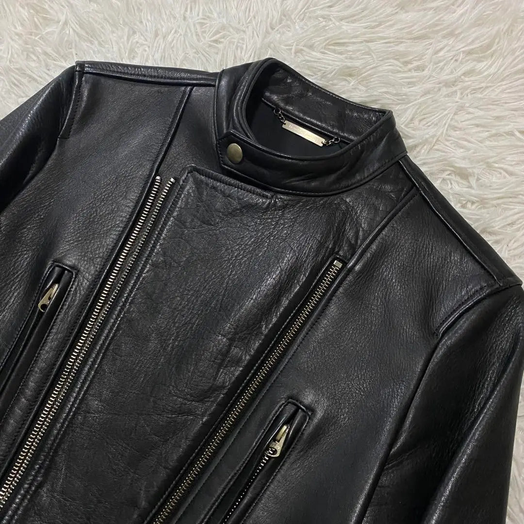 Beautiful People Horse Leather Single Rider Jacket Size M Black