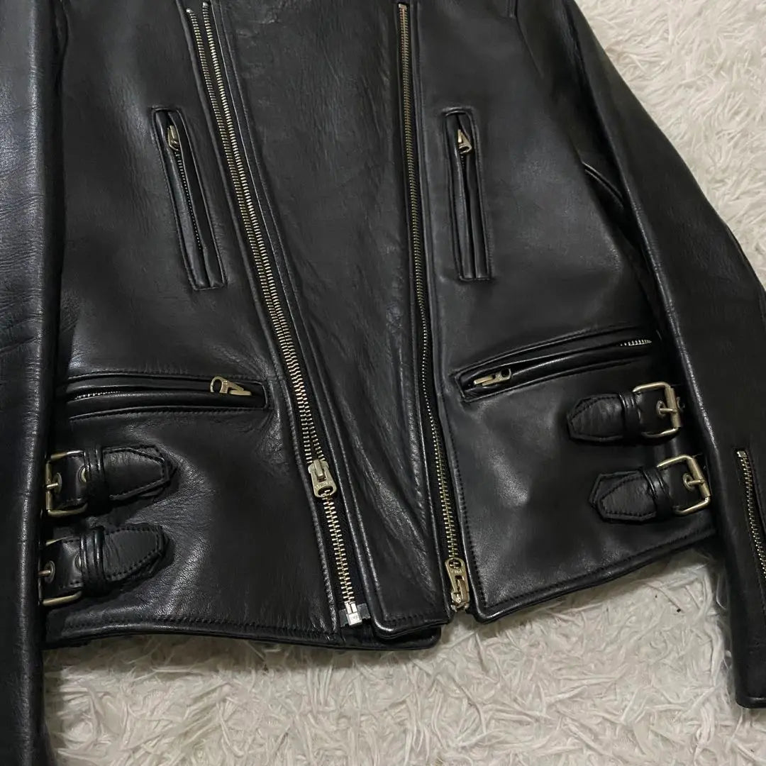 Beautiful People Horse Leather Single Rider Jacket Size M Black