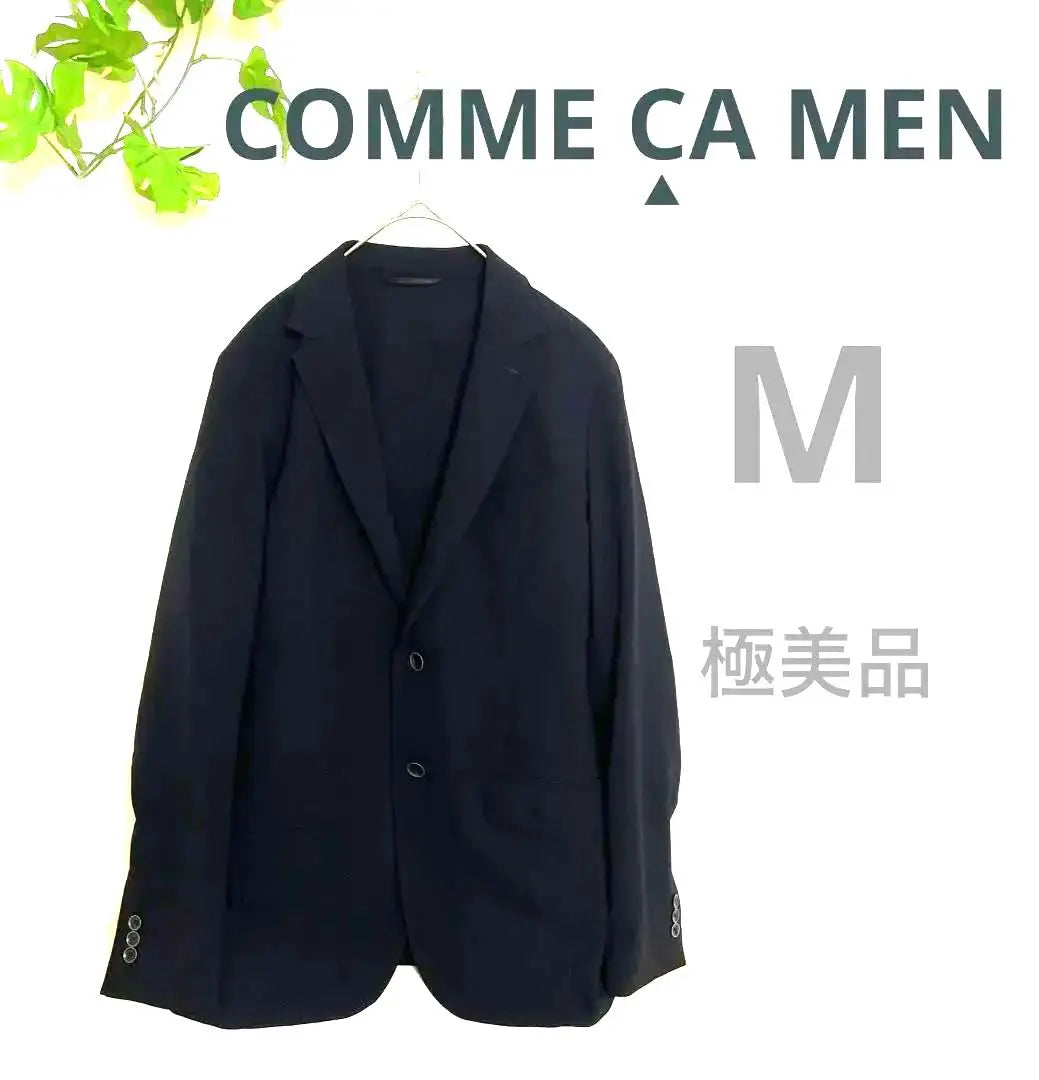 COMME CA MEN Com Samemen Jacket Black Business Beauty Mesh Fabric