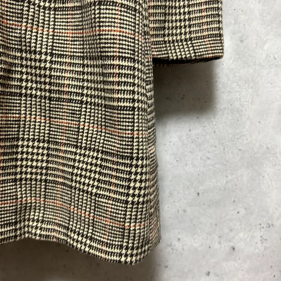 [SHEIN] Glen Check Chester Coat Brown Msize