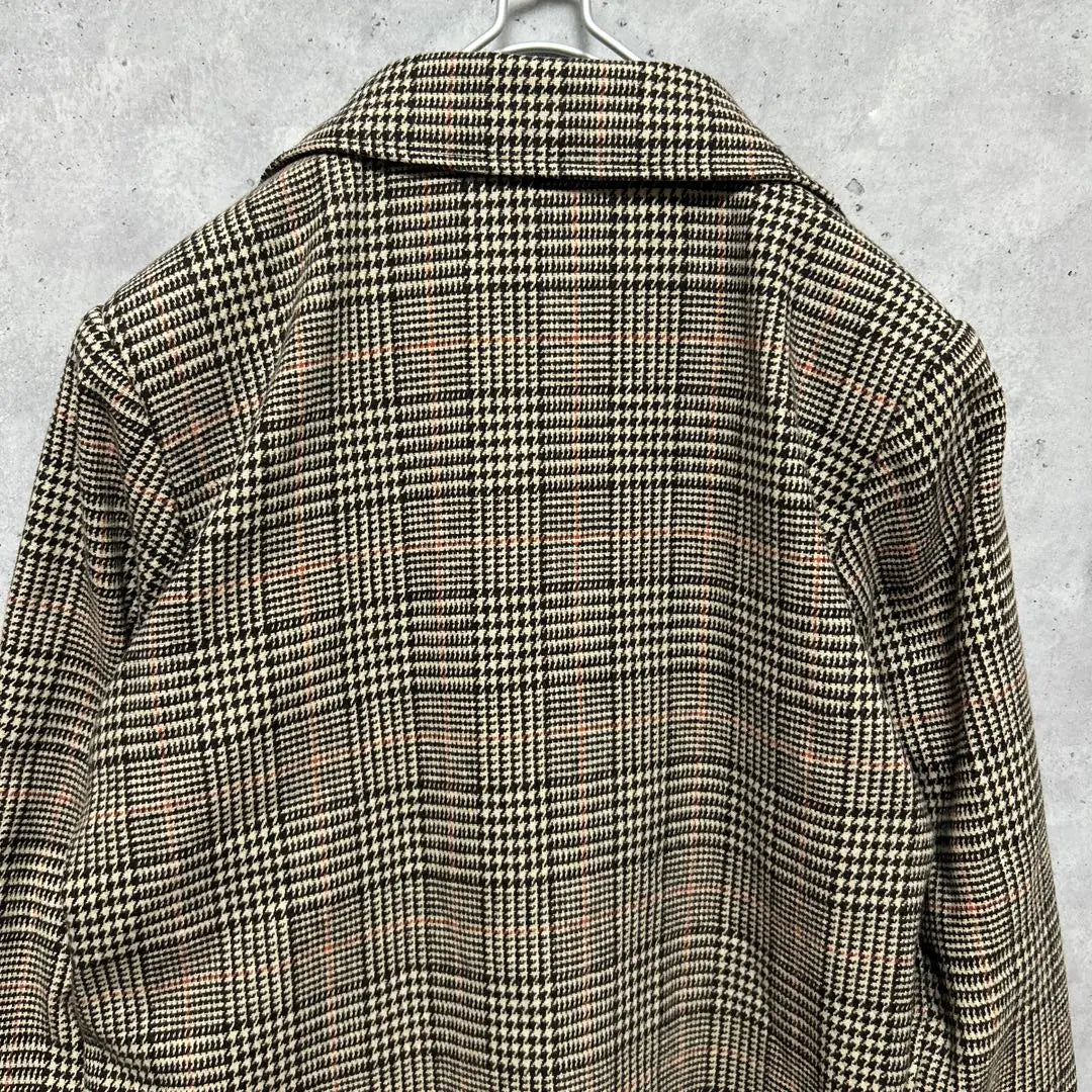 [SHEIN] Glen Check Chester Coat Brown Msize