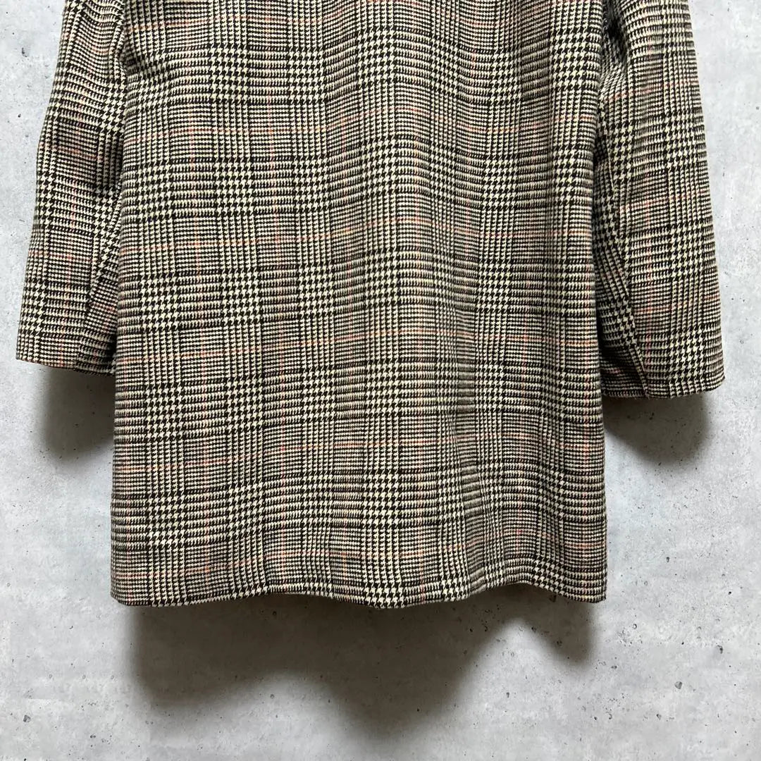 [SHEIN] Glen Check Chester Coat Brown Msize