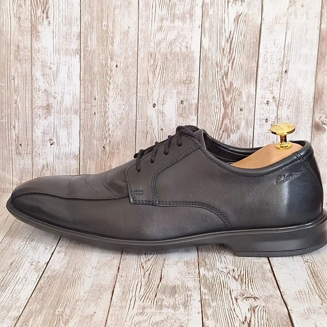 Clarks Business Shoes 25cm Black Ben Sley Run Genuine Leather Outer Feather