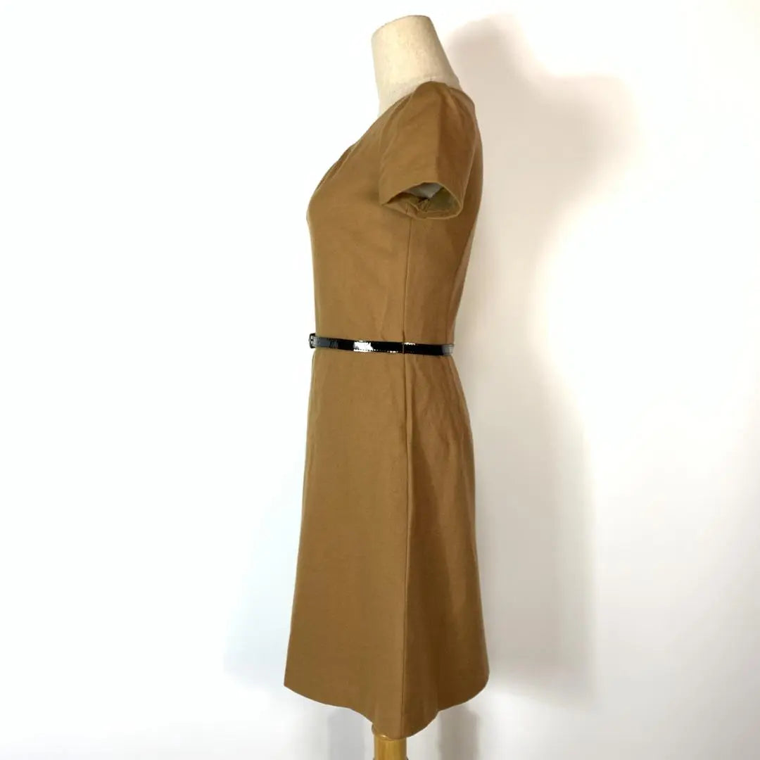 UNTITLED Untitle Short Sleeve Dress Brown Beige 1 B7564