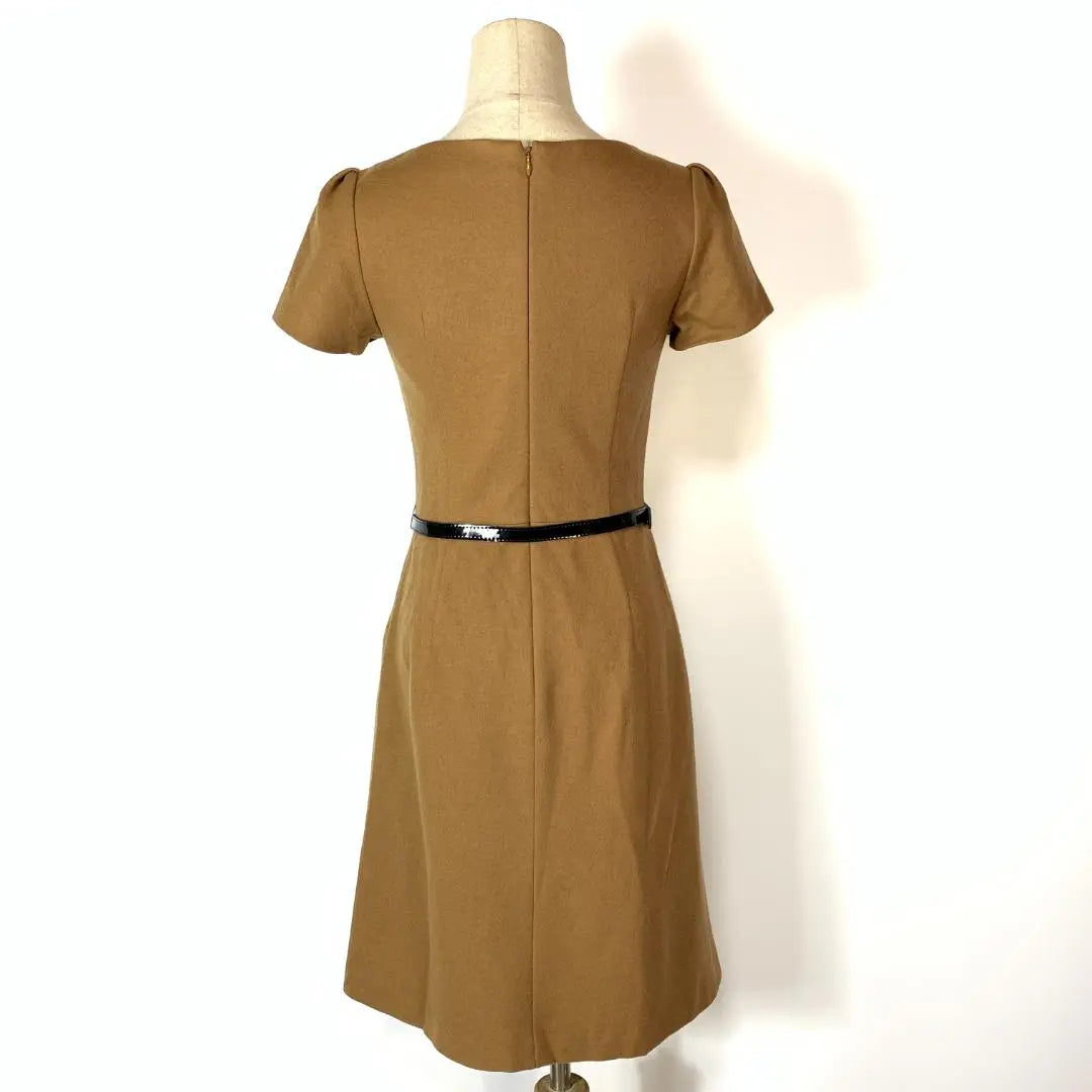 UNTITLED Untitle Short Sleeve Dress Brown Beige 1 B7564