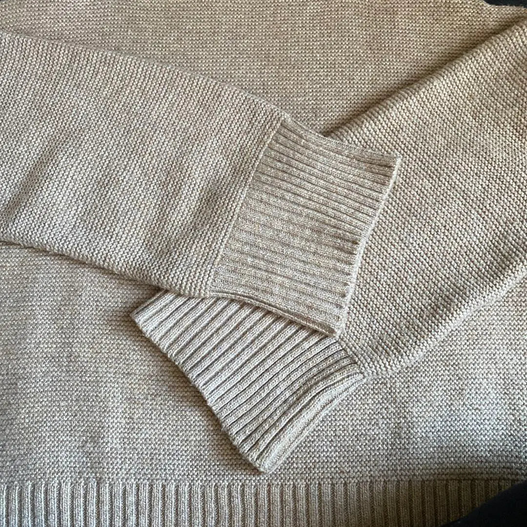 Beige Knit Turtle Neck Long Sleeve | ベージュ ニット タートルネック 長袖