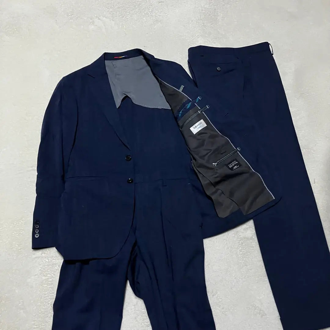 ORIHICA Suit 3-Piece Set M Navy SOLOTEX Washable Cool