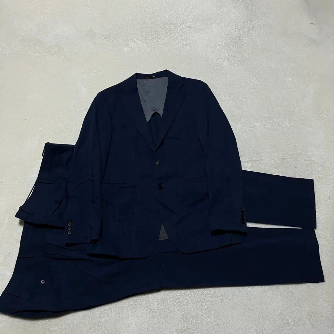 ORIHICA Suit 3-Piece Set M Navy SOLOTEX Washable Cool