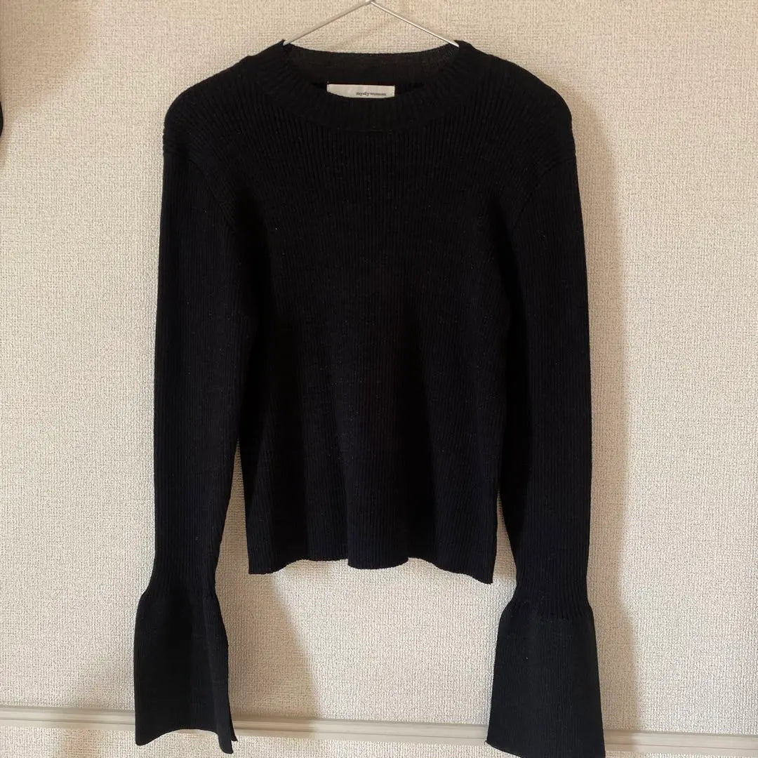 my sy women black knit flared sleeves | my sy women ブラックニット フレアスリーブ