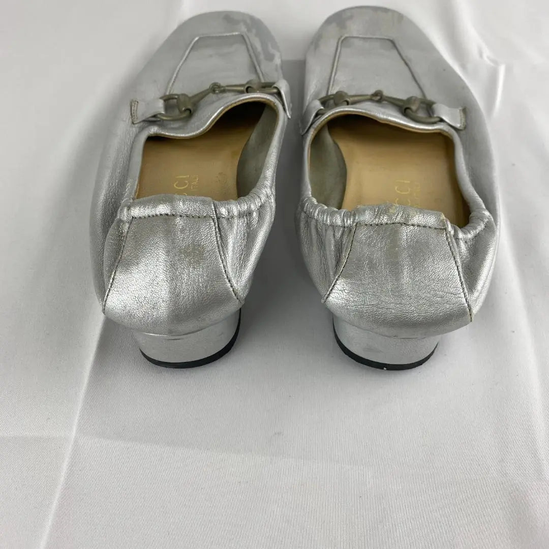 GUCCI Gucci Pumps Silver Ballet Shoes 24.5cm