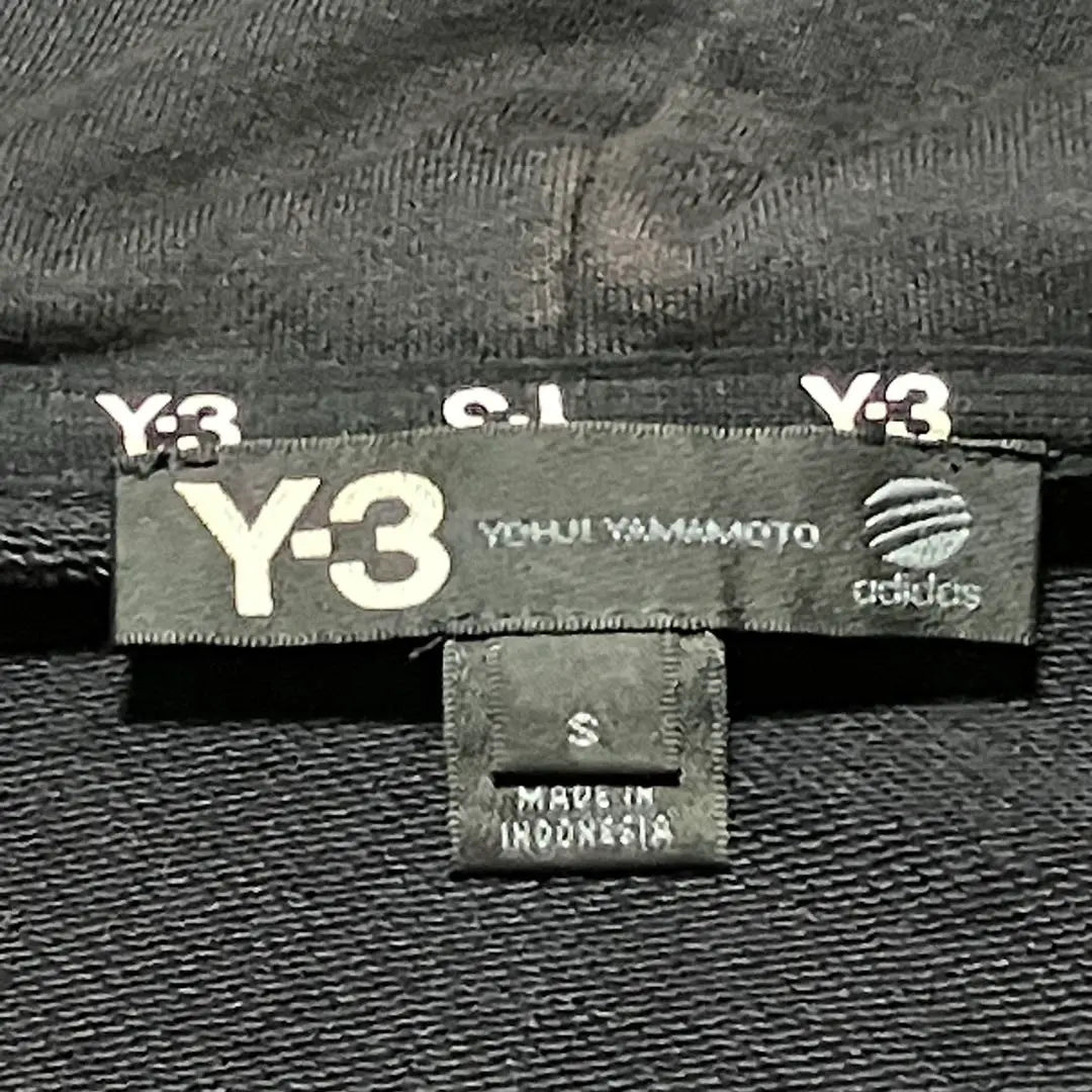 Y-3 Hooded Zip Vest S Black Big Logo YOHJI YAMAMOTO